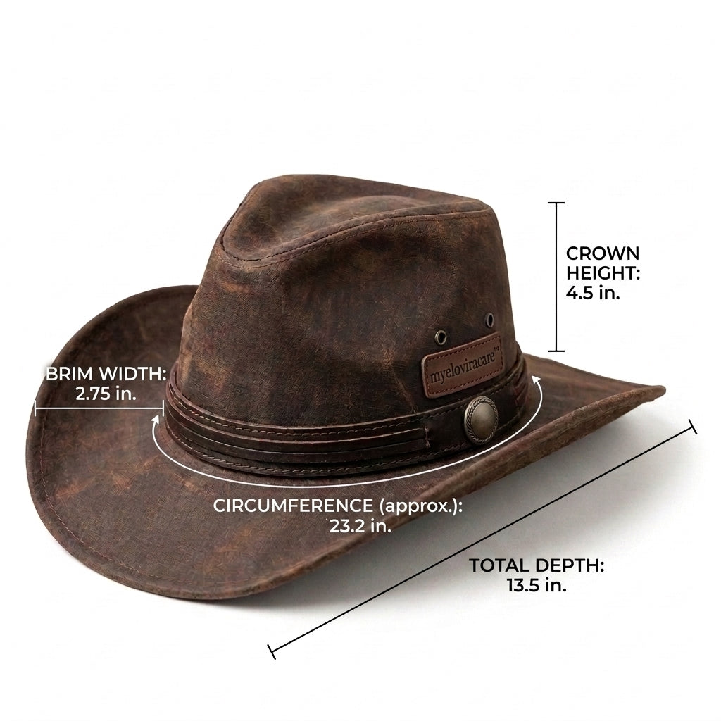 myeloviracare™ The Frontier Renegade – Distressed Western Cowboy Hat