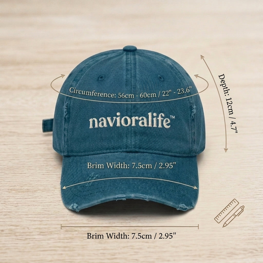 navioralife™ The Pathfinder™ Distressed Cap – Vintage Washed Everyday Adventure Hat