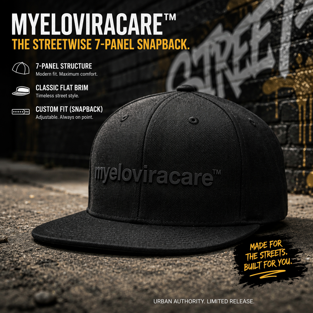 myeloviracare™ Streetwise 7-Panel Snapback Cap