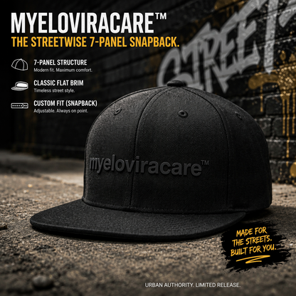 myeloviracare™ Streetwise 7-Panel Snapback Cap