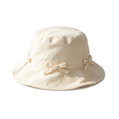 myeloviracare™ LuxeLace Linen Bow Bucket Hat