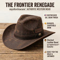 myeloviracare™ The Frontier Renegade – Distressed Western Cowboy Hat