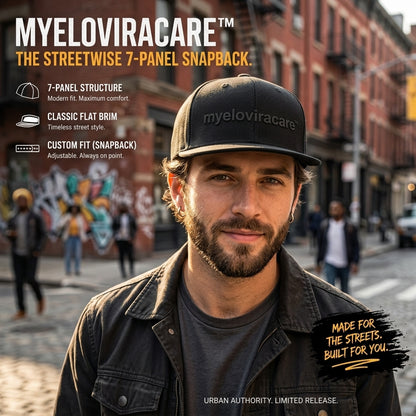 myeloviracare™ Streetwise 7-Panel Snapback Cap