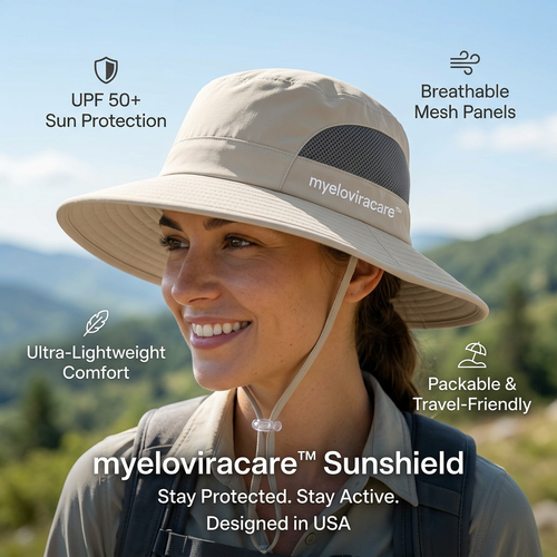 myeloviracare™ Sunshield Adventure Hat – UPF 50+ Lightweight Outdoor Protection Hat