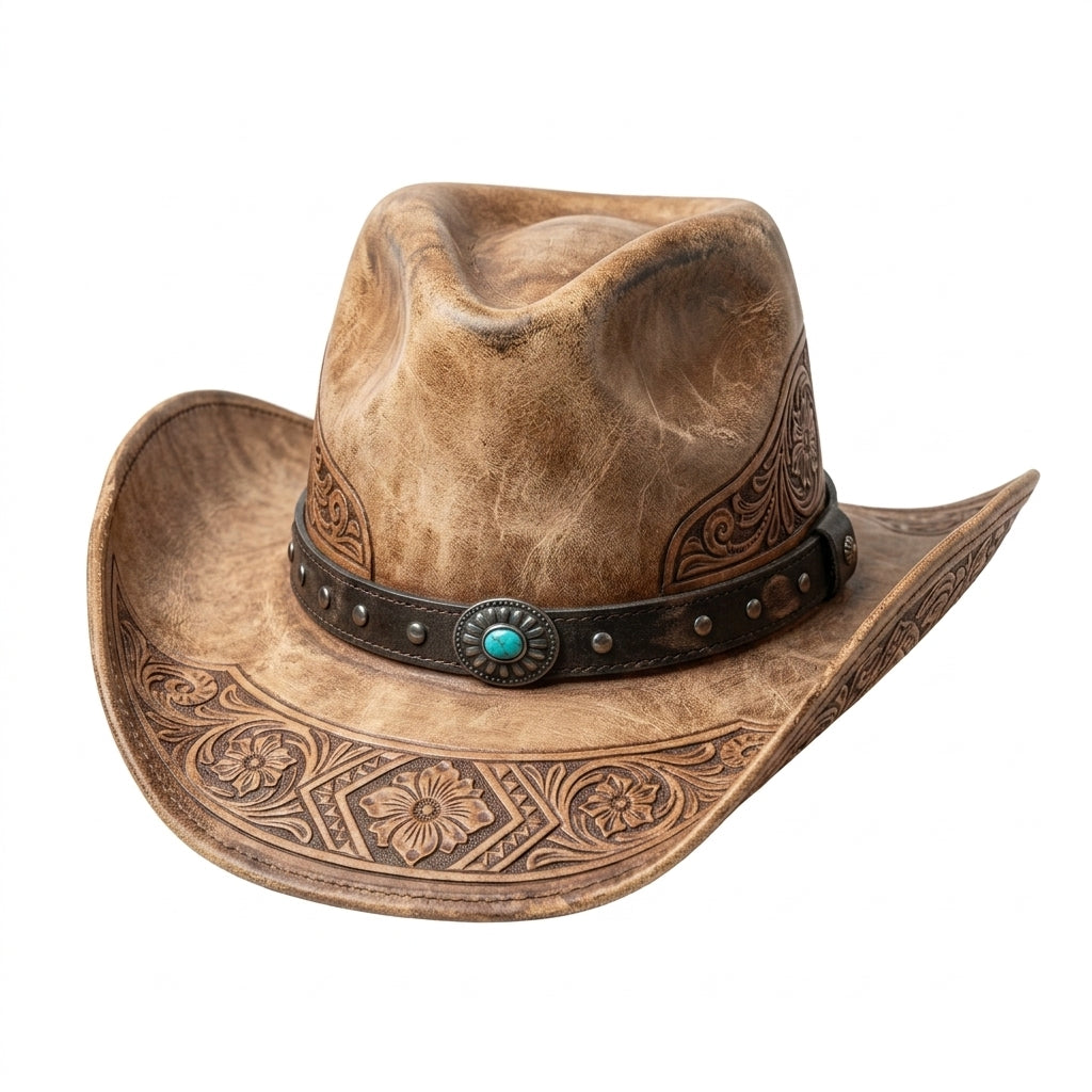 myeloviracare™ The Wilder – Handcrafted Distressed Leather Hogg Hat