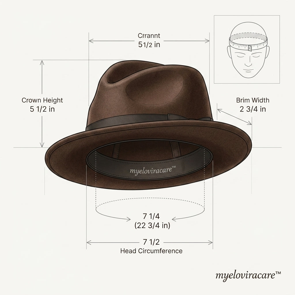 myeloviracare™ Signature Heritage Fedora – Premium Classic Style Hat with Tailored Fit